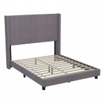 Flash Furniture Bianca Gray Full Platform Bed YK-1079-GY-F-GG