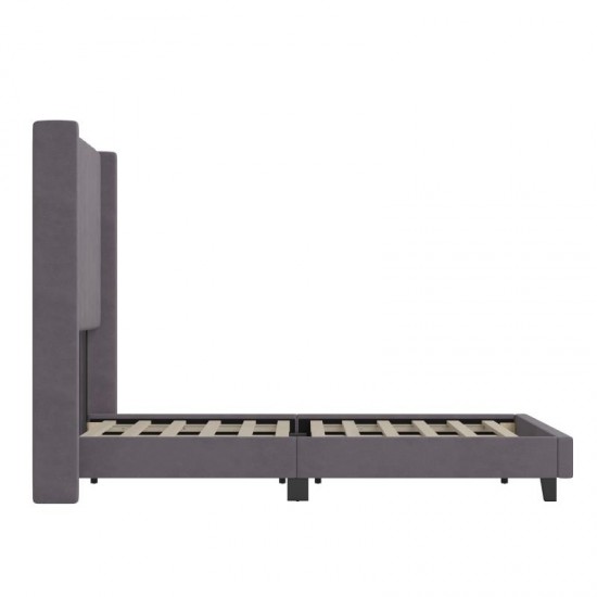 Flash Furniture Bianca Gray Full Platform Bed YK-1079-GY-F-GG