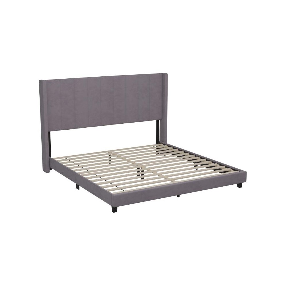 Flash Furniture Bianca Gray King Platform Bed YK-1079-GY-K-GG