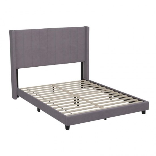 Flash Furniture Bianca Gray Queen Platform Bed YK-1079-GY-Q-GG