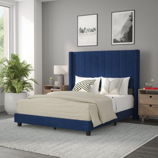 Flash Furniture Bianca Navy Full Platform Bed YK-1079-NAVY-F-GG