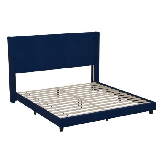 Flash Furniture Bianca Navy King Platform Bed YK-1079-NAVY-K-GG