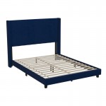 Flash Furniture Bianca Navy Queen Platform Bed YK-1079-NAVY-Q-GG