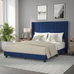 Flash Furniture Bianca Navy Queen Platform Bed YK-1079-NAVY-Q-GG