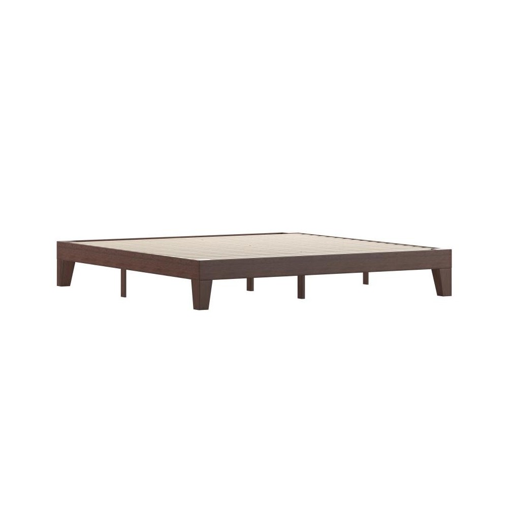 Flash Furniture Evelyn Walnut King Platform Bed YKC-1090-K-WAL-GG