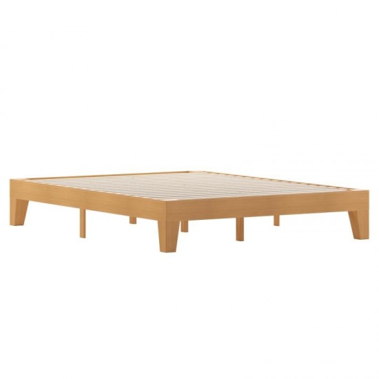 Flash Furniture Evelyn Pine Finish Queen Platform Bed YKC-1090-Q-NAT-GG