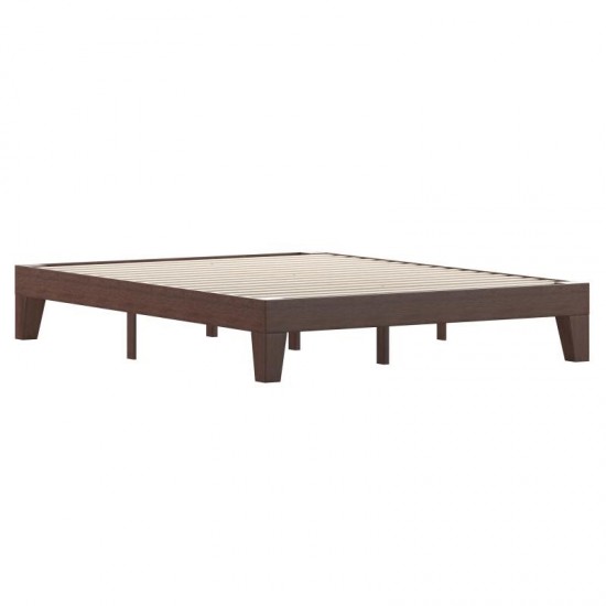 Flash Furniture Evelyn Walnut Queen Platform Bed YKC-1090-Q-WAL-GG