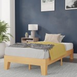 Flash Furniture Evelyn Pine Finish Twin Platform Bed YKC-1090-T-NAT-GG