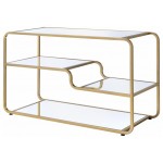 ACME Astrid TV Stand, Gold & Mirror