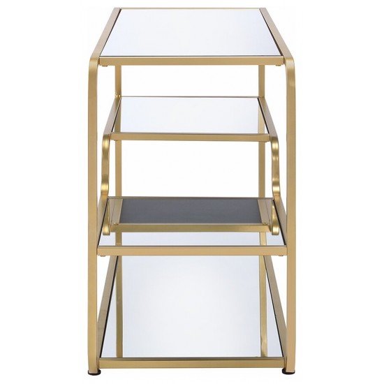 ACME Astrid TV Stand, Gold & Mirror