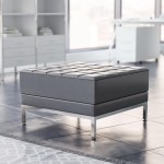 Flash Furniture HERCULES Imagination Gray Leather Ottoman ZB-IMAG-OTTOMAN-GY-GG