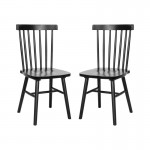 Flash Furniture Ingrid 2PK Black Spindle Back Chair ZH-8101WR-BK-2-GG