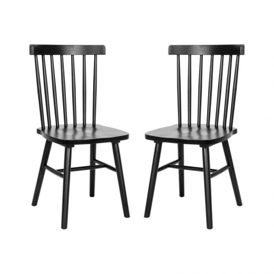 Flash Furniture Ingrid 2PK Black Spindle Back Chair ZH-8101WR-BK-2-GG