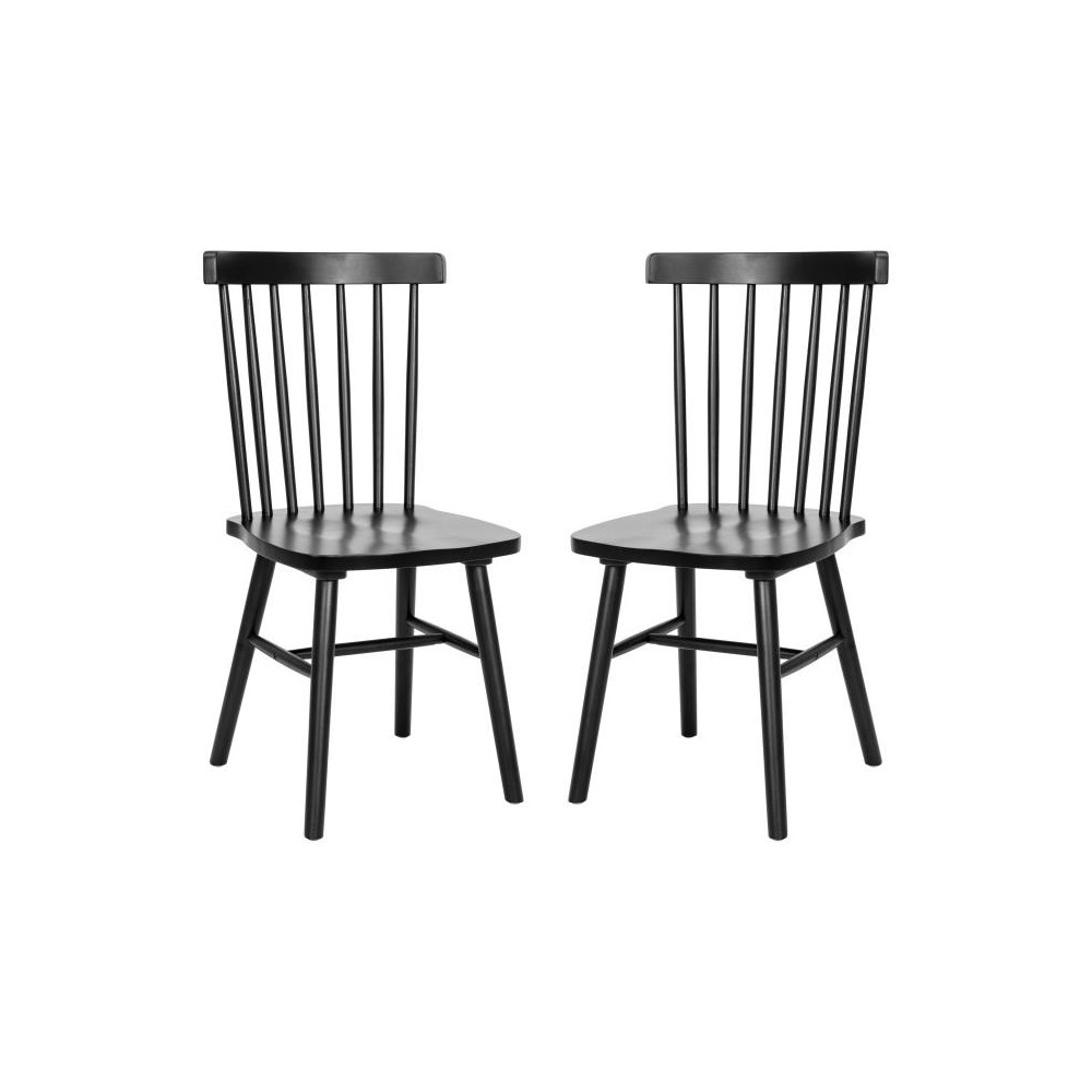 Flash Furniture Ingrid 2PK Black Spindle Back Chair ZH-8101WR-BK-2-GG