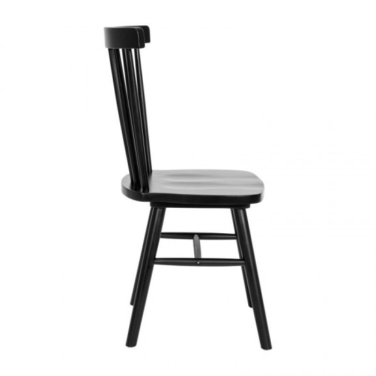 Flash Furniture Ingrid 2PK Black Spindle Back Chair ZH-8101WR-BK-2-GG