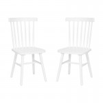 Flash Furniture Ingrid 2PK White Spindle Back Chair ZH-8101WR-WH-2-GG