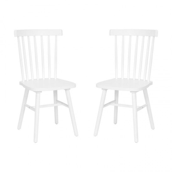 Flash Furniture Ingrid 2PK White Spindle Back Chair ZH-8101WR-WH-2-GG