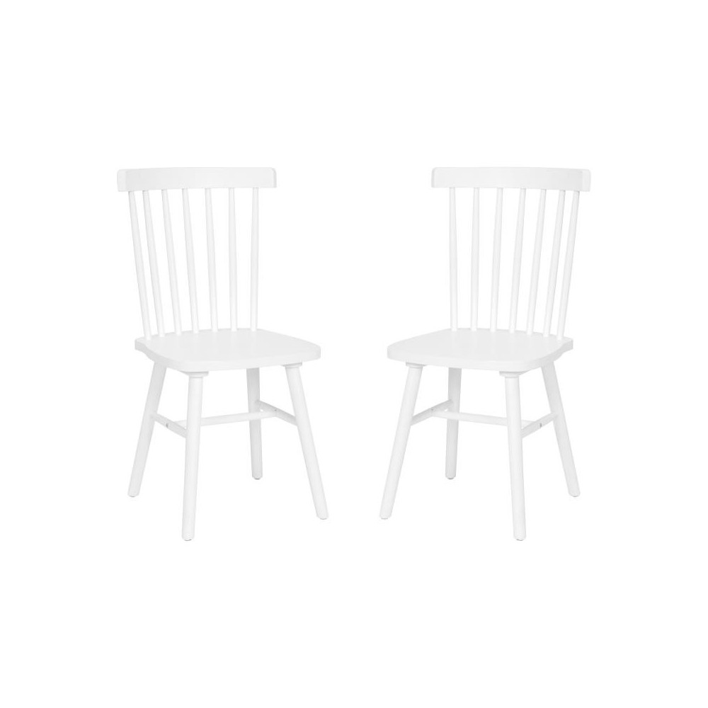 Flash Furniture Ingrid 2PK White Spindle Back Chair ZH-8101WR-WH-2-GG