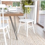 Flash Furniture Ingrid 2PK White Spindle Back Chair ZH-8101WR-WH-2-GG