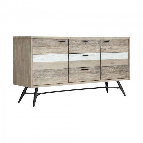 Bridges Sideboard Buffet Cabinet in Two Tone Acacia Wood