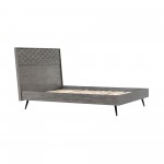 Makena Queen Platform Bed Frame in Grey Acacia Wood