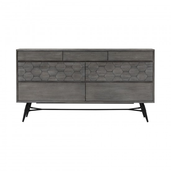 Makena 6 Drawer Dresser in Grey Acacia Wood