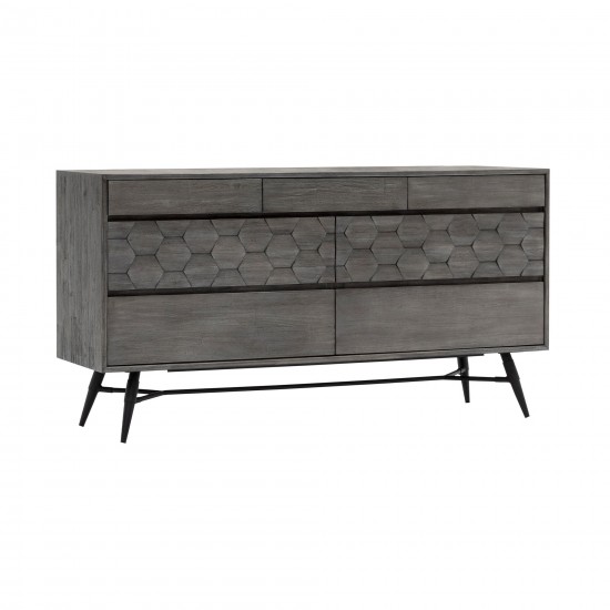 Makena 6 Drawer Dresser in Grey Acacia Wood