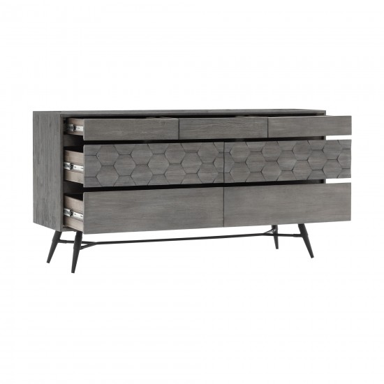 Makena 6 Drawer Dresser in Grey Acacia Wood