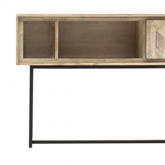 Peridot 1 Drawer Console Table in Natural Acacia Wood