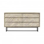 Peridot 6 Drawer Dresser in Natural Acacia Wood