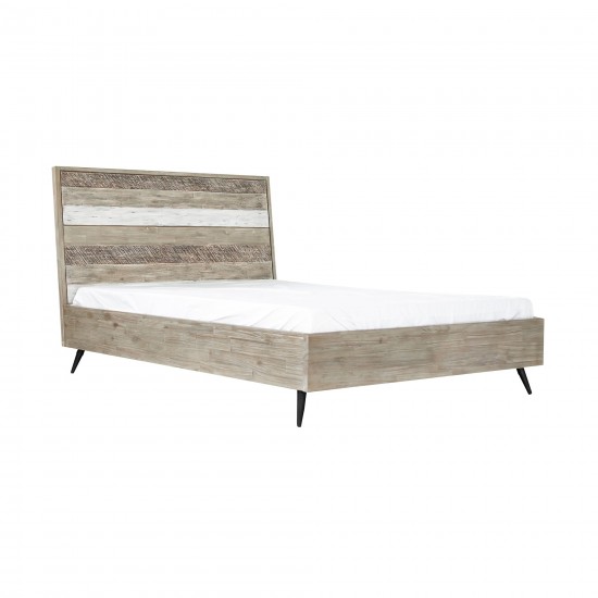 Bridges 3 Piece Queen Bedroom Set in Two-Tone Acacia Wood