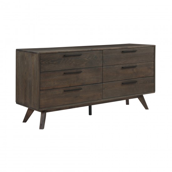 Astoria Oak Dresser for Bedroom with 6 Drawers