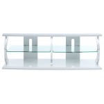 ACME Aileen TV Stand (LED), White & Clear Glass