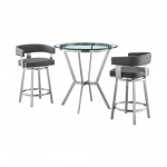 Naomi and Lorin 3-Piece Counter Height Dining Set