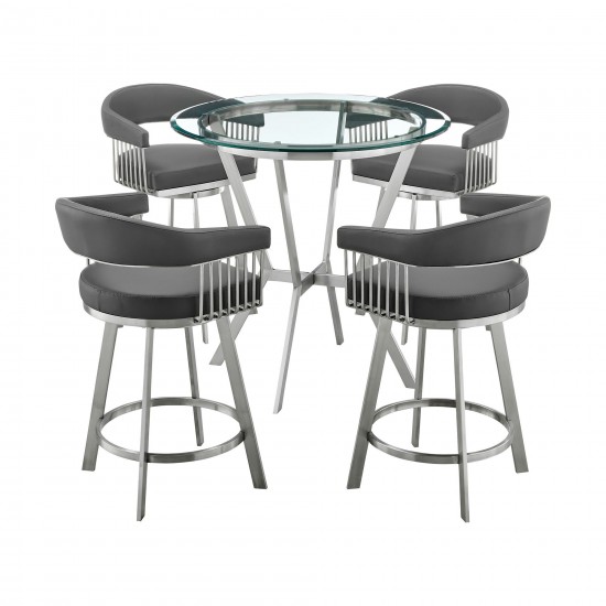 Naomi and Chelsea 5-Piece Counter Height Dining Set