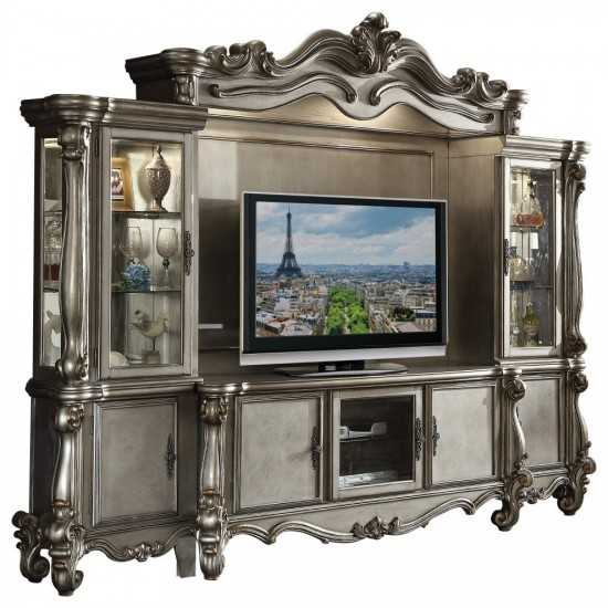 ACME Versailles TV Console, Antique Platinum (For Flat Screens TV's up to 72 Inches)