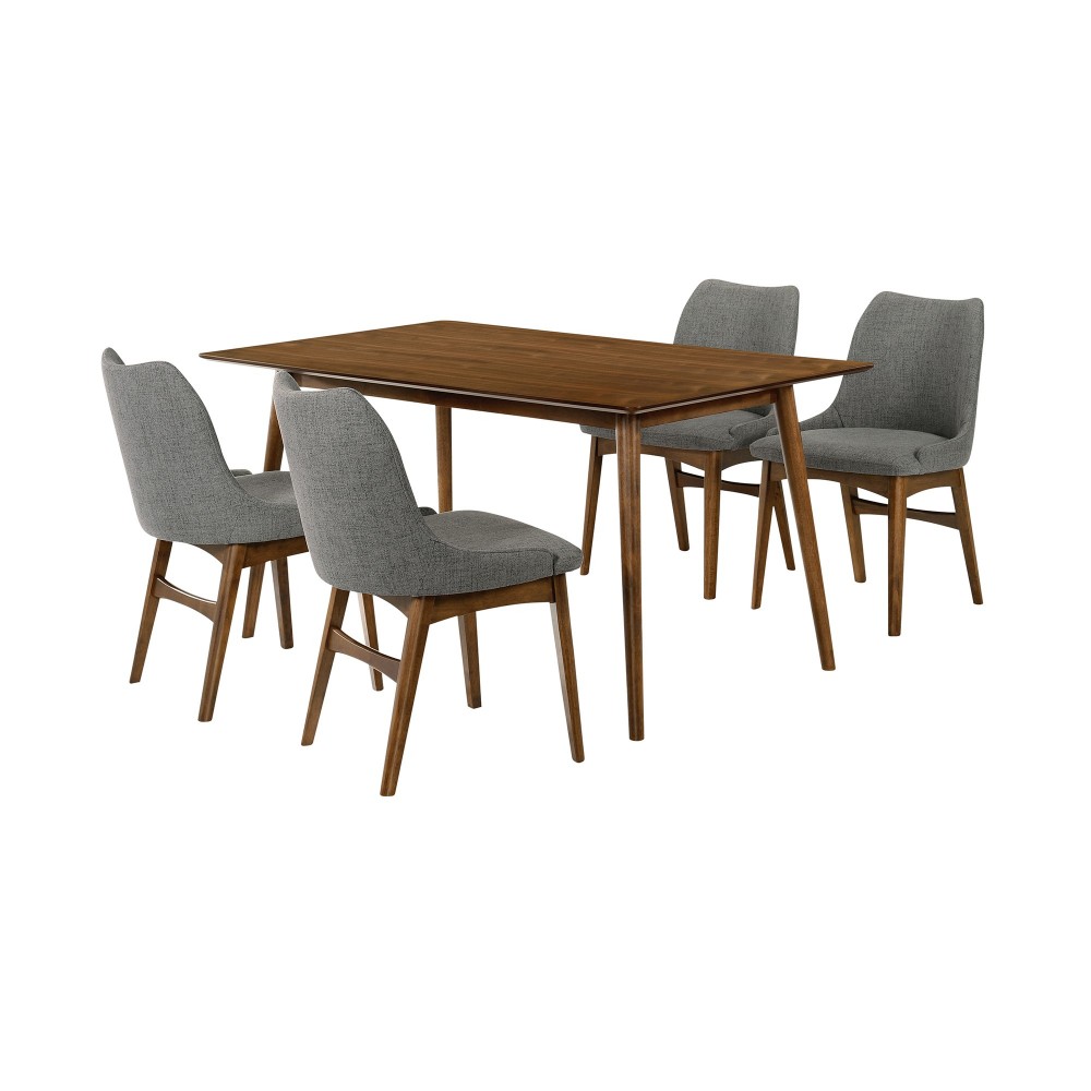 Westmont and Azalea Charcoal and Walnut 5 Piece Dining Set