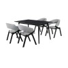 Westmont and Talulah Grey and Black 5 Piece Dining Set