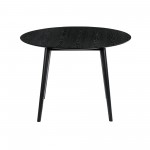 Arcadia 42" Round Dining Table in Black Wood