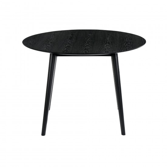 Arcadia 42" Round Dining Table in Black Wood