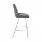 Arizona 30" Bar Height Bar Stool in Charcoal Faux Leather