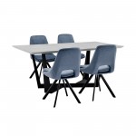 Radford and Blue Lexi 5 Piece Modern Rectangular Dining Set