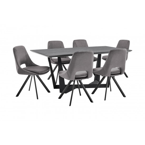 Radford and Gray Lexi 7 Piece Modern Rectangular Dining Set