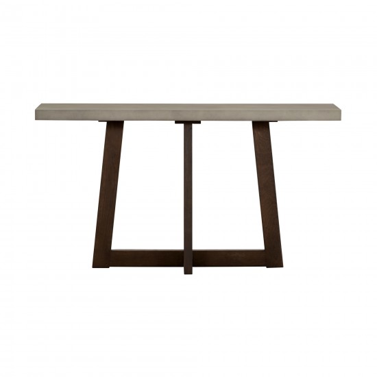 Elodie Gray Concrete and Dark Gray Oak Rectangle Console Table