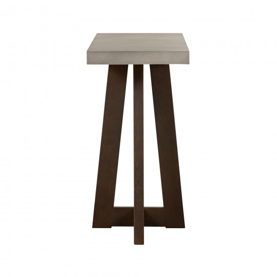 Elodie Gray Concrete and Dark Gray Oak Rectangle Console Table