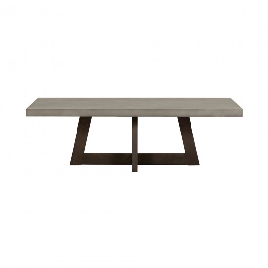 Elodie Gray Concrete and Dark Gray Oak Rectangle Coffee Table