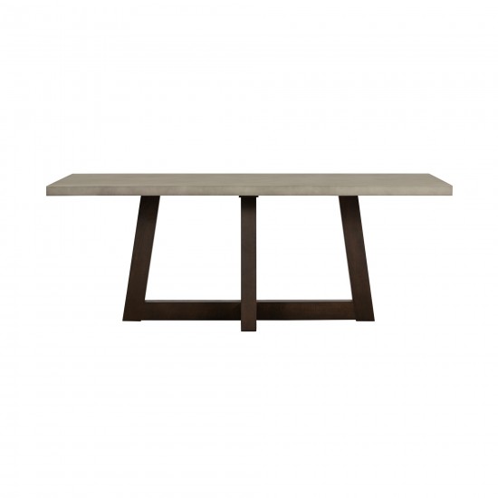 Elodie Gray Concrete and Dark Gray Oak Rectangle Dining Table