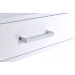 ACME Coleen Desk, White High Gloss & Chrome