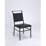 ACME Jodie Chair, Black PU & Antique Black