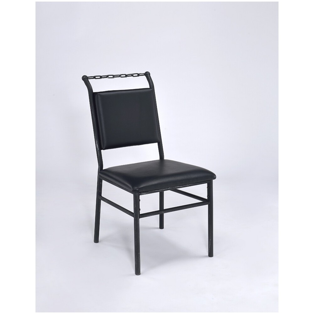 ACME Jodie Chair, Black PU & Antique Black